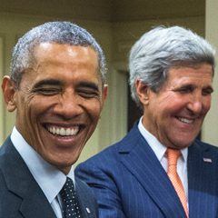 Barak Obama and John Kerry