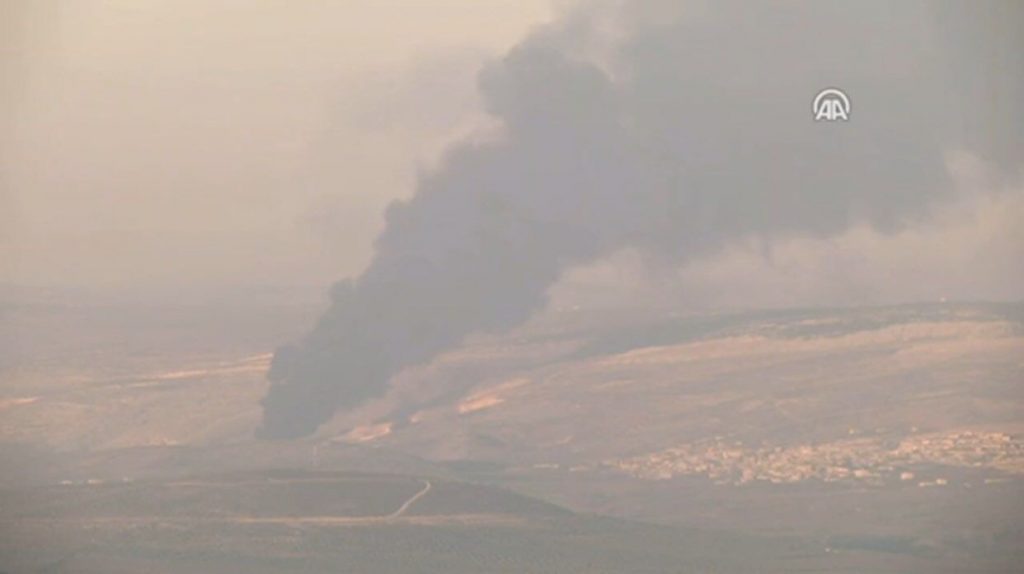 הטוררקים תוקפים בצפון סוריה // צילום מסך יוטיוב