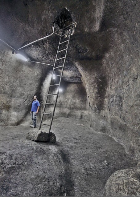 The underground reservoir dating back to the First Temple in Jerusalem found on the edge of the Temple Mount. (Israel Antiquities Authority, Vladimir Neychin)