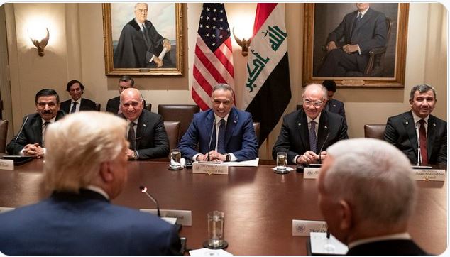 ראש ממשלת עיראק בפגישתו עם נשיא ארה"ב דונלד טראמפ