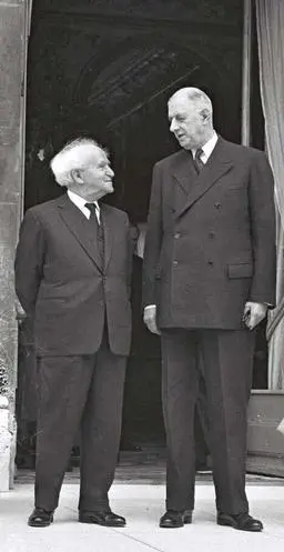 Ben-Gurion and De Gaulle in 1960 (Fritz Cohen/GPO)