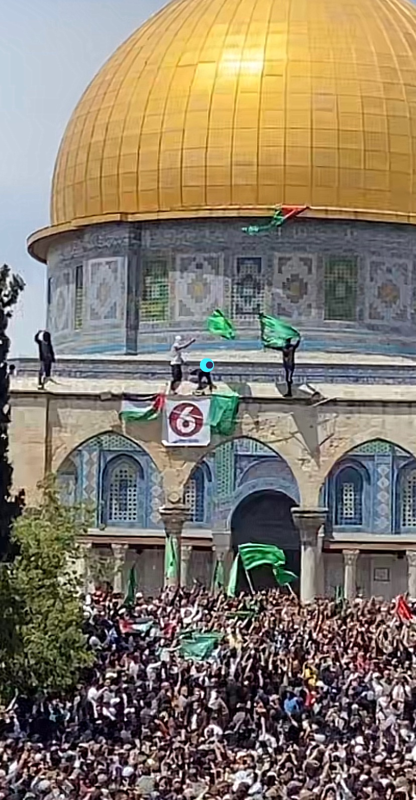 תמונה: דגל חמאס על הר הבית