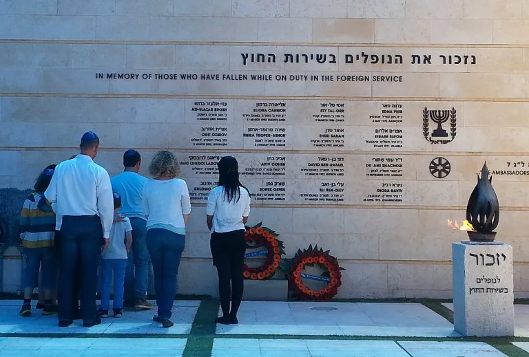 קיר הזיכרון של משרד החוץ (Yfro2016/Wikimedia/CC BY 4.0)