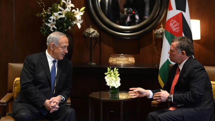 בין הציר הסוני המתון לאיום האיראני: נתניהו ועבדאללה, מלך ירדן, בפגישה שקיימו ב-2014 (צילום: קובי גדעון, לע"מ)